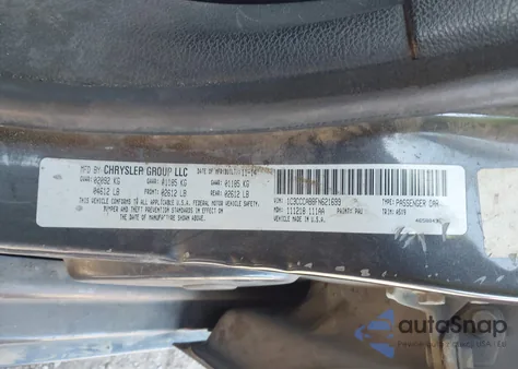 2015 Chrysler 200 Limited z USA, uszkodzony, nr VIN 1C3CCCAB8FN621699